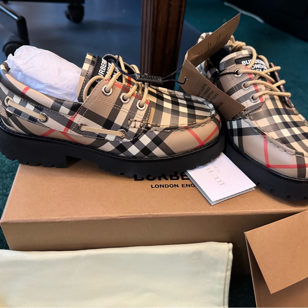 Brand new kids size 31 Burberry shoes.